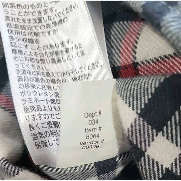 EDDIE BAUER Relaxed Fit Gray/Red Plaid Button Down Flannel Shirt Men's Size TL - Picture 13 of 14